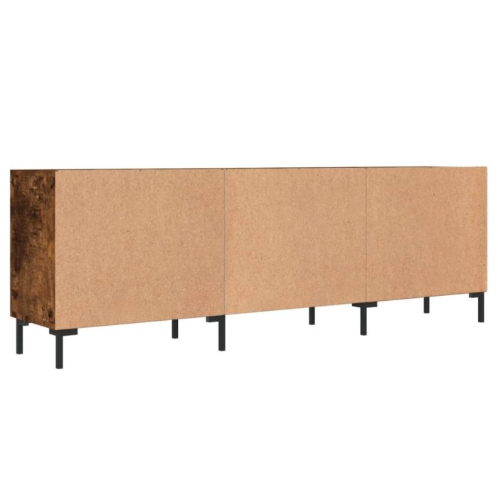 Meuble TV chêne fumé 150x30x50 cm bois d'ingénierie – Image 6