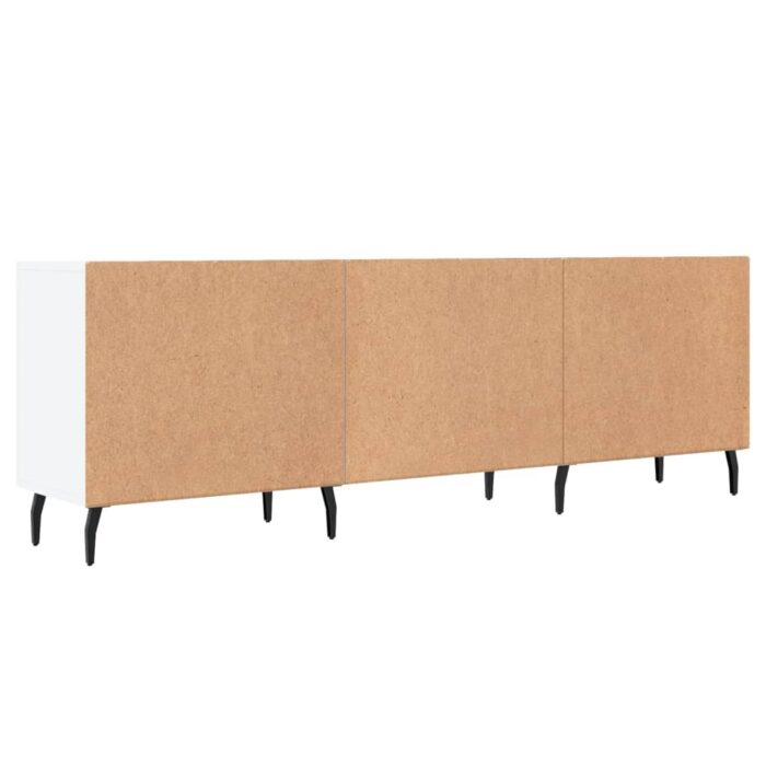 Meuble TV blanc 150x30x50 cm bois d'ingénierie – Image 6