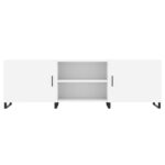 Meuble TV blanc 150x30x50 cm bois d'ingénierie – Image 3