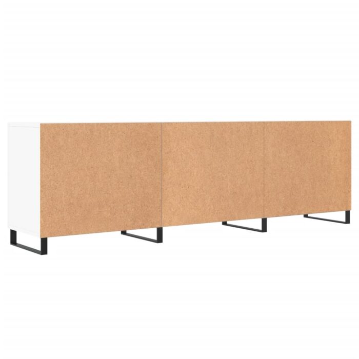 Meuble TV blanc 150x30x50 cm bois d'ingénierie – Image 6