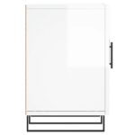 Meuble TV blanc brillant 150x30x50 cm bois d'ingénierie – Image 5