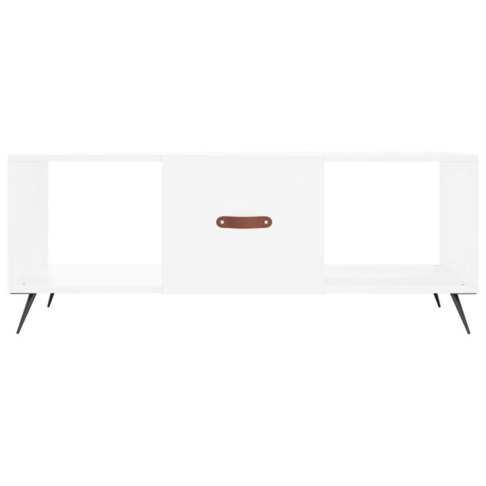 Table basse blanc 102x50x40 cm bois d'ingénierie – Image 3