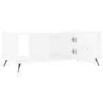 Table basse blanc 102x50x40 cm bois d'ingénierie – Image 4