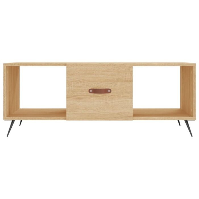 Table basse chêne sonoma 102x50x40 cm bois d'ingénierie – Image 3