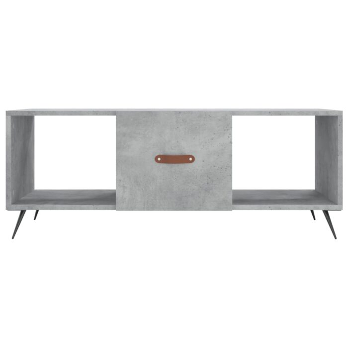 Table basse gris béton 102x50x40 cm bois d'ingénierie – Image 3