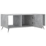 Table basse gris béton 102x50x40 cm bois d'ingénierie – Image 4