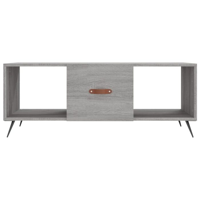 Table basse sonoma gris 102x50x40 cm bois d'ingénierie – Image 3