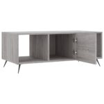 Table basse sonoma gris 102x50x40 cm bois d'ingénierie – Image 4