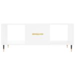 Table basse blanc 102x50x40 cm bois d'ingénierie – Image 3