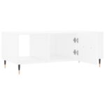 Table basse blanc 102x50x40 cm bois d'ingénierie – Image 4