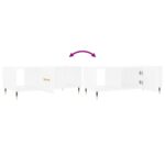 Table basse blanc 102x50x40 cm bois d'ingénierie – Image 7