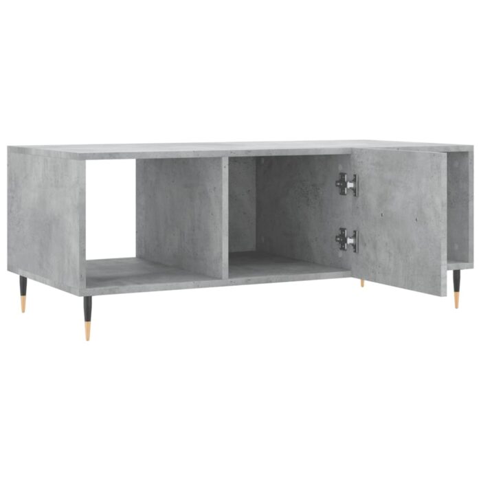 Table basse gris béton 102x50x40 cm bois d'ingénierie – Image 4