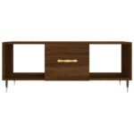 Table basse chêne marron 102x50x40 cm bois d'ingénierie – Image 3