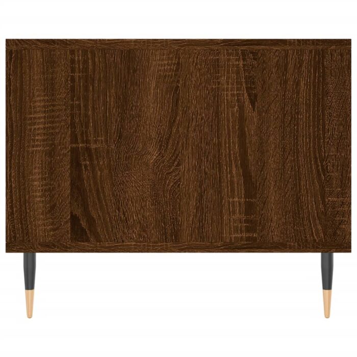 Table basse chêne marron 102x50x40 cm bois d'ingénierie – Image 5