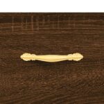 Table basse chêne marron 102x50x40 cm bois d'ingénierie – Image 8