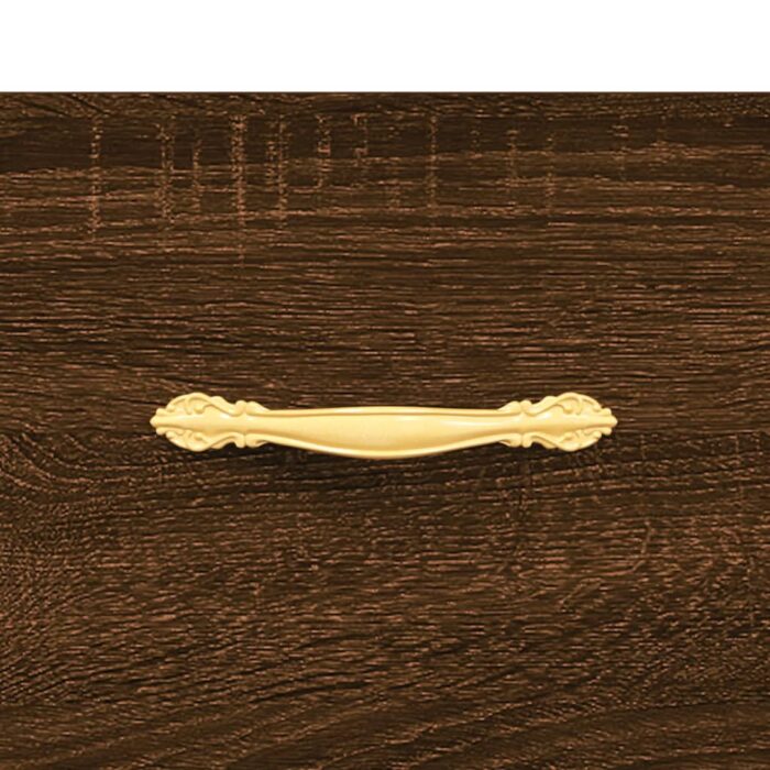 Table basse chêne marron 102x50x40 cm bois d'ingénierie – Image 8