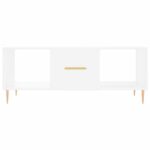 Table basse blanc 102x50x40 cm bois d'ingénierie – Image 3