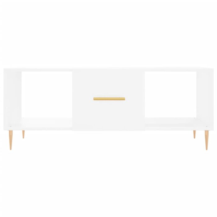 Table basse blanc 102x50x40 cm bois d'ingénierie – Image 3
