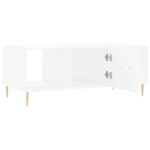Table basse blanc 102x50x40 cm bois d'ingénierie – Image 4