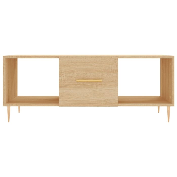 Table basse chêne sonoma 102x50x40 cm bois d'ingénierie – Image 3