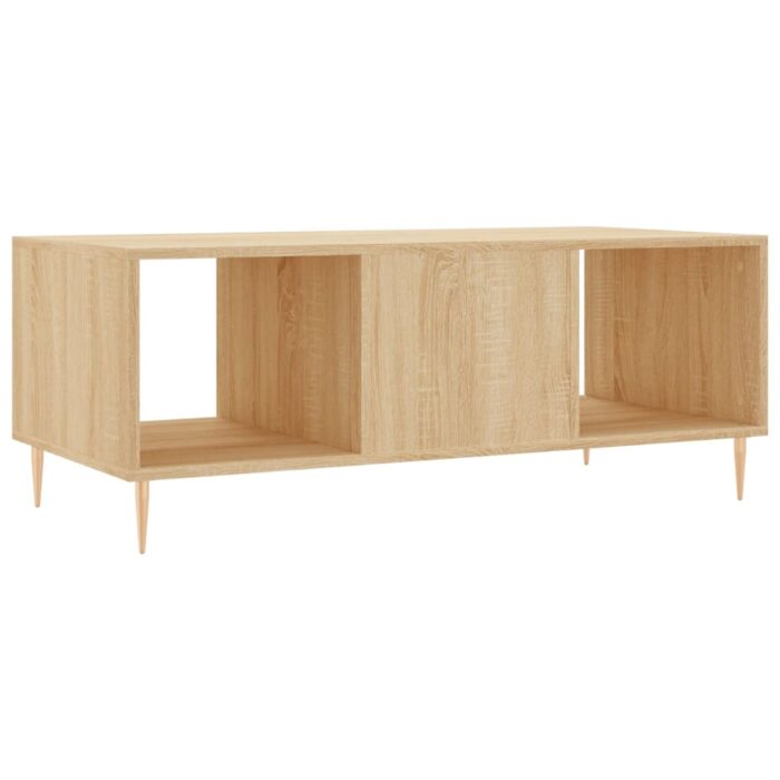Table basse chêne sonoma 102x50x40 cm bois d'ingénierie – Image 6