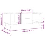 Table basse sonoma gris 102x50x40 cm bois d'ingénierie – Image 11