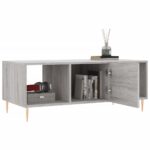Table basse sonoma gris 102x50x40 cm bois d'ingénierie – Image 2