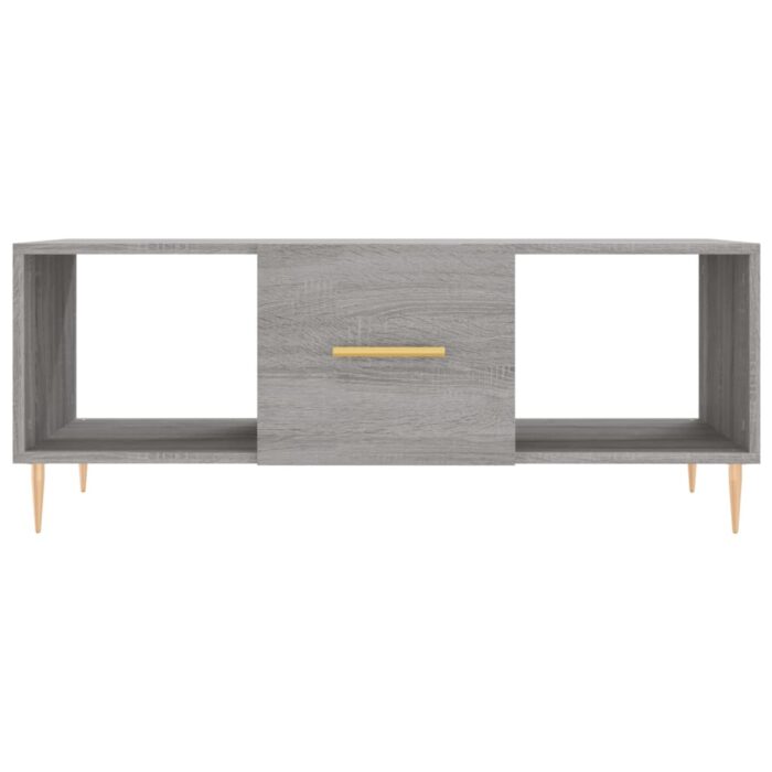 Table basse sonoma gris 102x50x40 cm bois d'ingénierie – Image 3