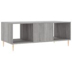 Table basse sonoma gris 102x50x40 cm bois d'ingénierie – Image 6