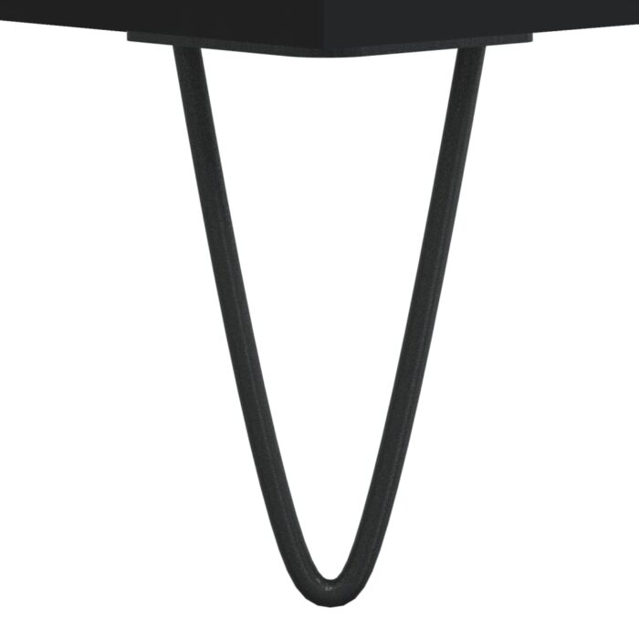 Table basse noir 102x50x40 cm bois d'ingénierie – Image 9