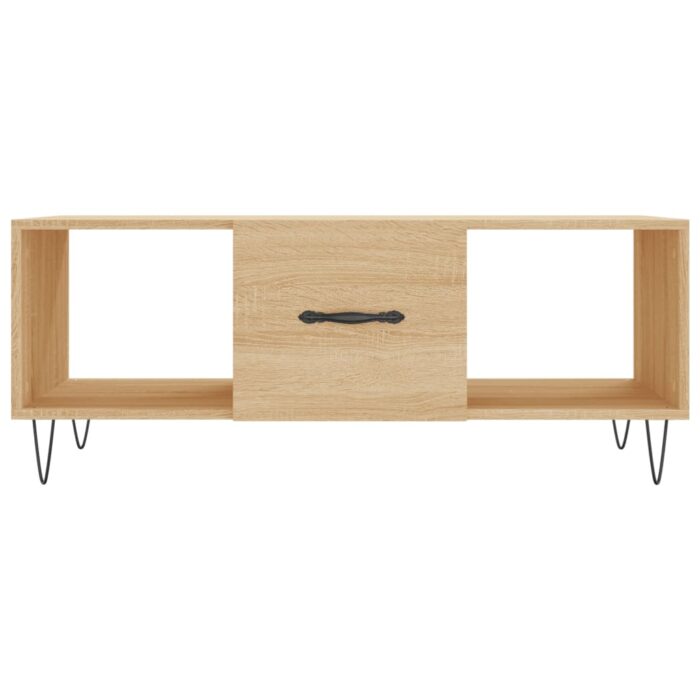 Table basse chêne sonoma 102x50x40 cm bois d'ingénierie – Image 3