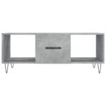 Table basse gris béton 102x50x40 cm bois d'ingénierie – Image 3