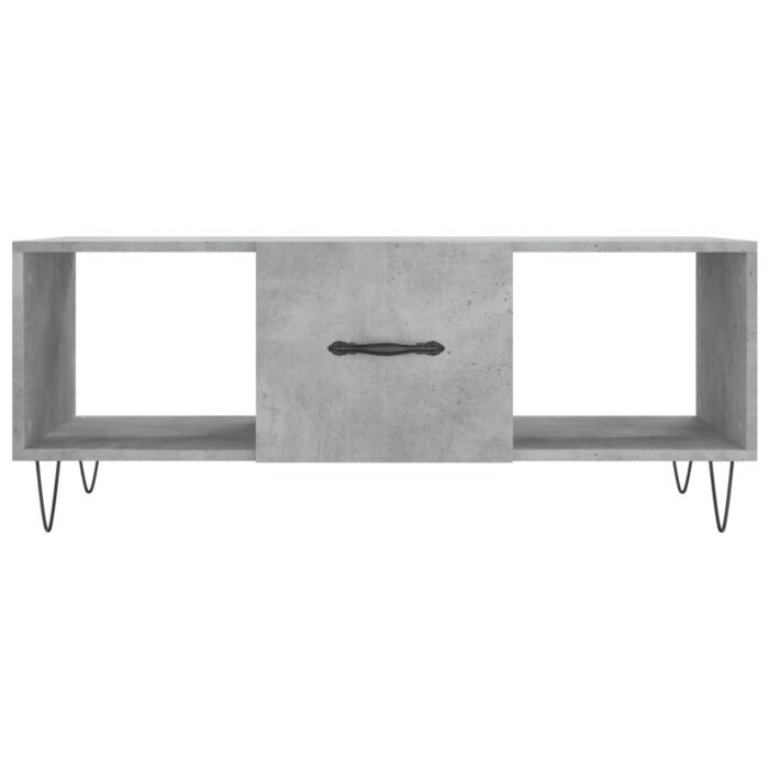 Table basse gris béton 102x50x40 cm bois d'ingénierie – Image 3