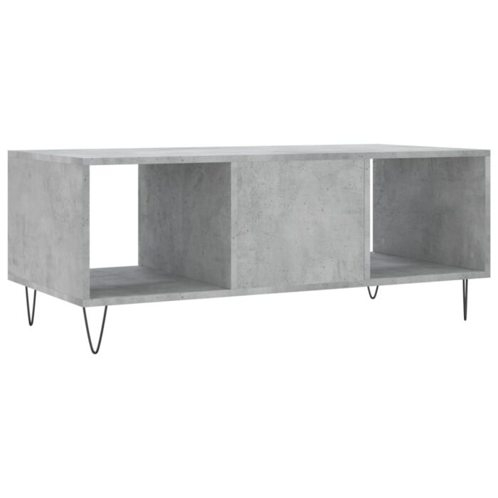 Table basse gris béton 102x50x40 cm bois d'ingénierie – Image 6