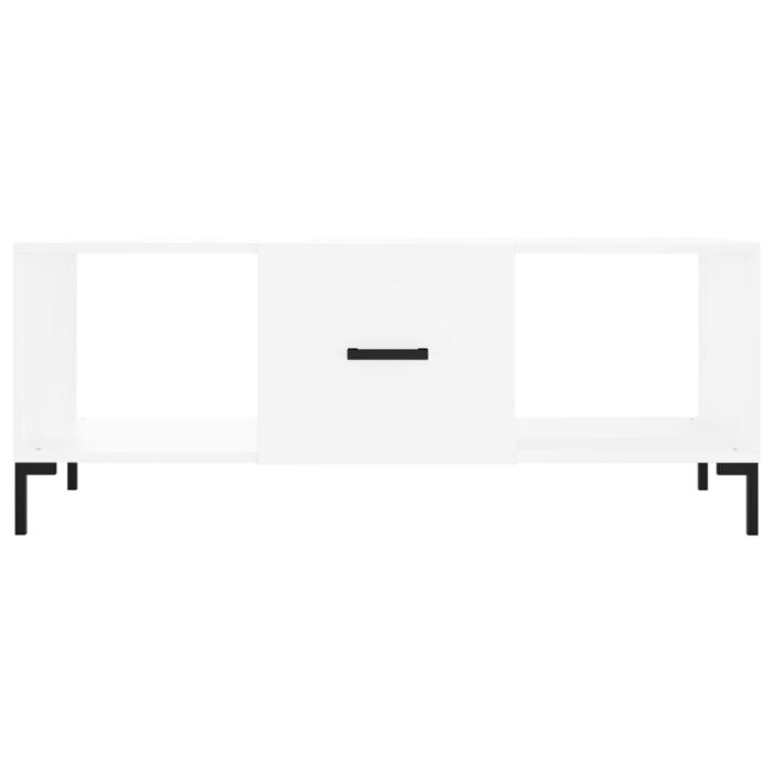 Table basse blanc 102x50x40 cm bois d'ingénierie – Image 3