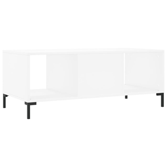 Table basse blanc 102x50x40 cm bois d'ingénierie – Image 6
