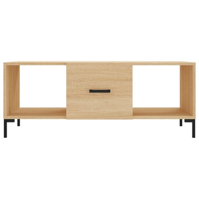 Table basse chêne sonoma 102x50x40 cm bois d'ingénierie – Image 3