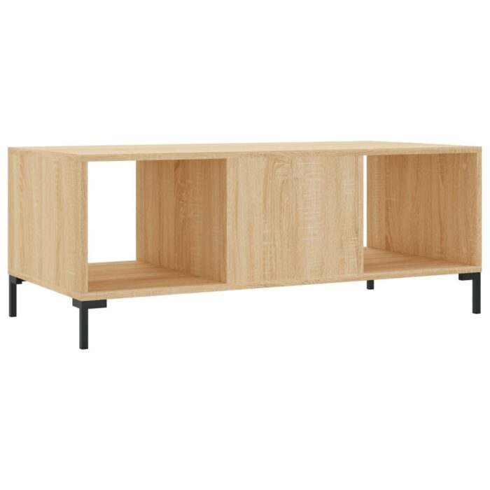 Table basse chêne sonoma 102x50x40 cm bois d'ingénierie – Image 6