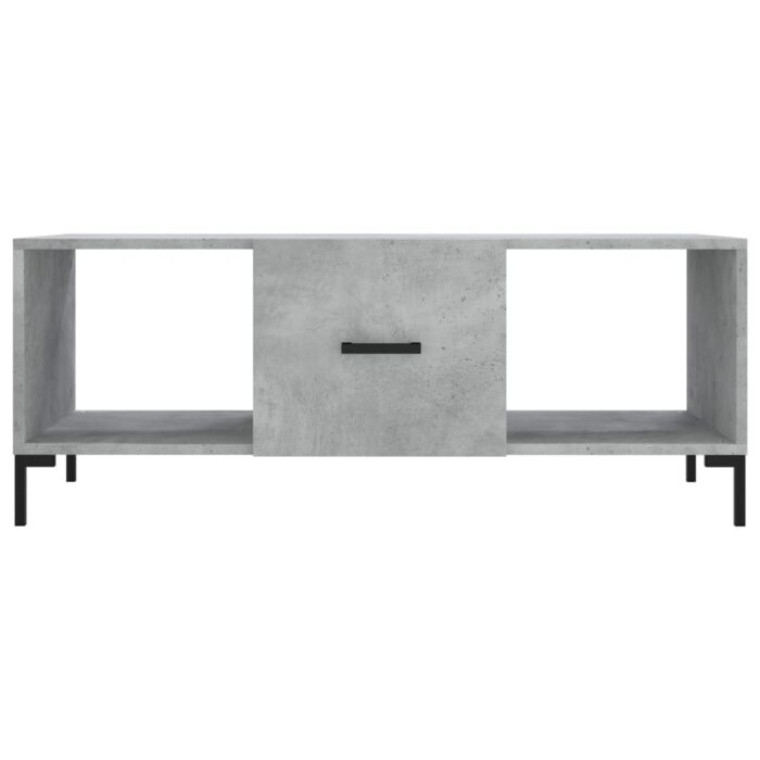 Table basse gris béton 102x50x40 cm bois d'ingénierie – Image 3