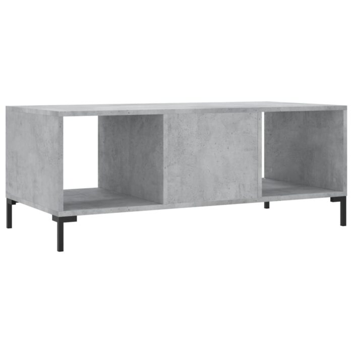 Table basse gris béton 102x50x40 cm bois d'ingénierie – Image 6