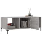 Table basse sonoma gris 102x50x40 cm bois d'ingénierie – Image 2