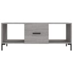 Table basse sonoma gris 102x50x40 cm bois d'ingénierie – Image 3