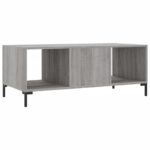 Table basse sonoma gris 102x50x40 cm bois d'ingénierie – Image 6