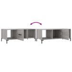 Table basse sonoma gris 102x50x40 cm bois d'ingénierie – Image 7