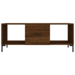 Table basse chêne marron 102x50x40 cm bois d'ingénierie – Image 3
