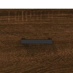 Table basse chêne marron 102x50x40 cm bois d'ingénierie – Image 8