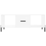Table basse blanc 102x50x40 cm bois d'ingénierie – Image 3