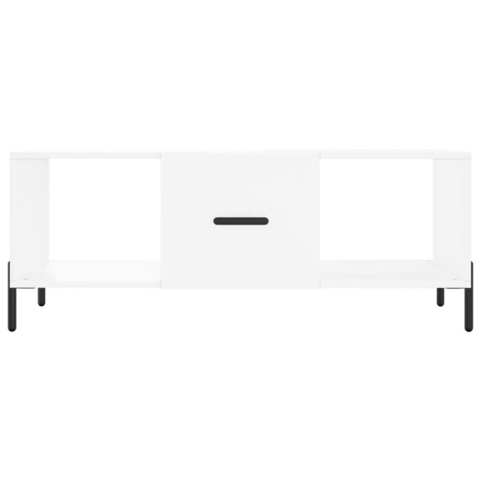 Table basse blanc 102x50x40 cm bois d'ingénierie – Image 3