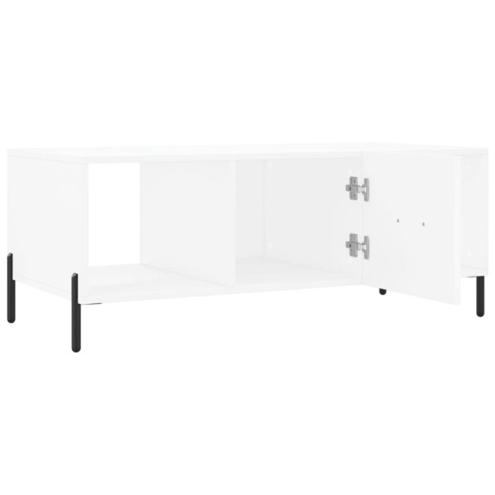 Table basse blanc 102x50x40 cm bois d'ingénierie – Image 4
