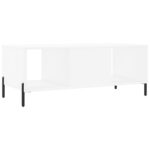 Table basse blanc 102x50x40 cm bois d'ingénierie – Image 6